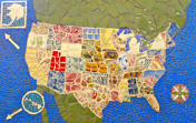 Patchwork Map mosaic
