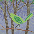 Green Bird mosaic