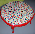 Polka dot table mosaic